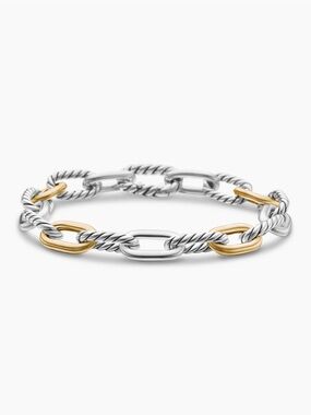 David Yurman Two-Tone Link Bracelet in Silver and Gold